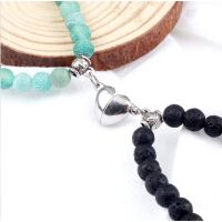 Perlen-Armband für Zwei 8mm mit Magnet Naturstein Unisex
