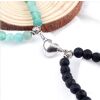 Perlen-Armband für Zwei 8mm mit Magnet Naturstein Unisex