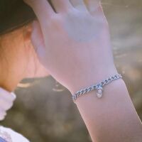 Doppel-Armband für Mutter und Tochter mit Magnet Messing