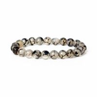 Armband Naturstein-Perlen verschiedene Farben Unisex Achat-Mix grün