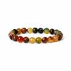 Armband Naturstein-Perlen verschiedene Farben Unisex Achat-Mix grün