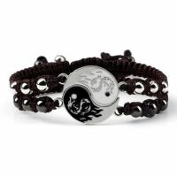 Armband f&uuml;r Zwei Yin und Yang aus Nylon/Messing...