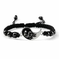 Armband für Zwei Yin und Yang aus Nylon/Messing Unisex - in zwei Varianten