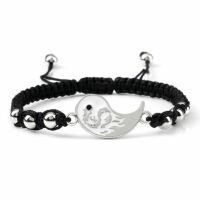 Armband für Zwei Yin und Yang aus Nylon/Messing Unisex - in zwei Varianten