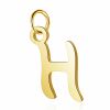 Anhänger Buchstaben Gold aus Edelstahl Unisex H