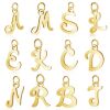 Anhänger Buchstaben Gold aus Edelstahl Unisex O