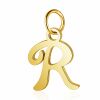 Anhänger Buchstaben Gold aus Edelstahl Unisex R