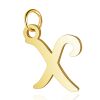 Anhänger Buchstaben Gold aus Edelstahl Unisex X