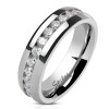 67 (21.3) Paar-Ring Kristall Eternity Silber aus Edelstahl Unisex