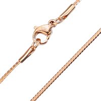 Kette flache Schlangenglieder Rosegold aus Edelstahl Unisex