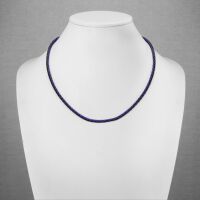 Kette gewebt Blau/Schwarz aus Leder Unisex