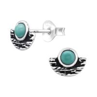 Ohrstecker mit Türkisstein aus 925 Silber Damen