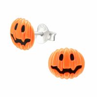 Ohrstecker Halloween Kürbis aus 925 Silber