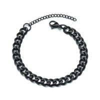 Armband Königskette schwarz aus Edelstahl Unisex