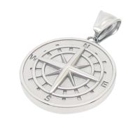 Anhänger Kompass Himmelsrose Silber aus Edelstahl...