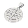Anhänger Kompass Himmelsrose Silber aus Edelstahl Unisex