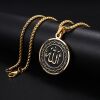 Kette mit Allah-Anhänger 59cm Gold Edelstahl Unisex