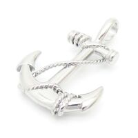 Anhänger Anker mit Seil Edelstahl Unisex (Silber,...