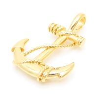 Anhänger Anker mit Seil Edelstahl Unisex (Silber, Gold oder Schwarz)