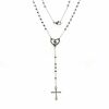 Kette Rosenkranz Silber "Herz Jesu" Edelstahl Unisex