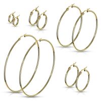 Creolen Klassisch schmal Gold aus Edelstahl Damen (10mm -...