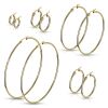 Creolen Klassisch schmal Gold aus Edelstahl Damen (10mm - 75mm)