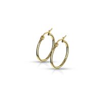 Creolen Klassisch schmal Gold aus Edelstahl Damen - 25 mm