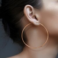 Creolen Klassisch schmal rosegold aus Edelstahl Damen (10mm - 70mm)