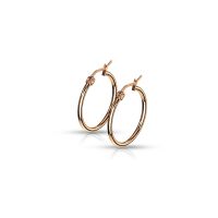 Creolen Klassisch schmal rosegold aus Edelstahl Damen - 25 mm