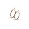 Creolen Klassisch schmal rosegold aus Edelstahl Damen - 25 mm