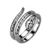 70 (22.3) Ring Schlange silber aus Edelstahl Unisex