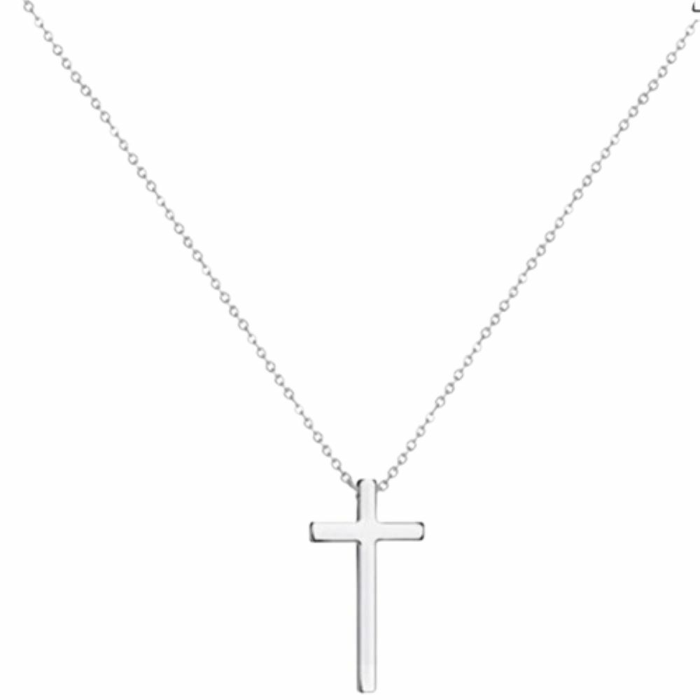 Kette mit Kreuz aus Edelstahl Unisex Gold
