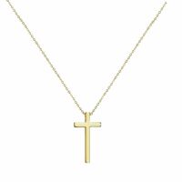 Kette mit Kreuz aus Edelstahl Unisex Gold