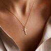 Kette mit Kreuz aus Edelstahl Unisex Gold