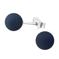 Ohrstecker Perle matt 6mm aus 925 Silber Damen