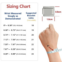 Armband Italian-Style 18 Verbindungsgliedern Edelstahl Unisex - Silber