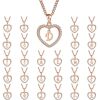 Kette Buchstaben Herz Rosegold aus Alloy Damen