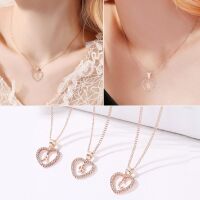 Kette Buchstaben Herz Rosegold aus Alloy Damen - Buchstabe R