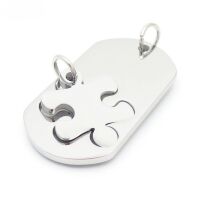 Anhänger Dog Tag für Zwei - Puzzle Edelstahl...