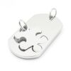 Anhänger Dog Tag für Zwei - Puzzle aus Edelstahl Unisex - Silber oder Schwarz