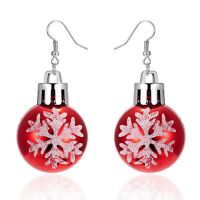 Ohrhänger Weihnachtsbaumkugel rot/silber...