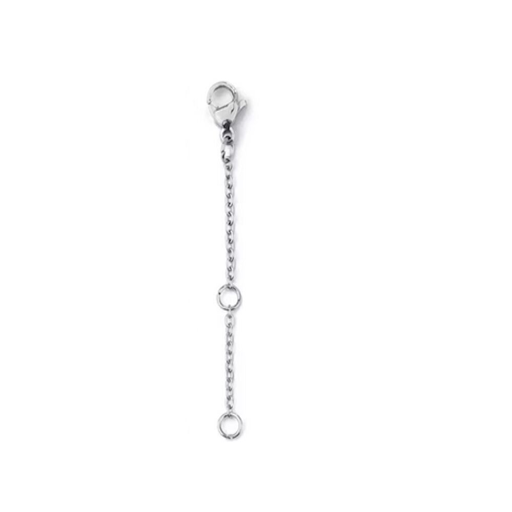 Ketten-Verlängerung silber 3cm aus Edelstahl Unisex