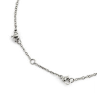 Ketten-Verlängerung silber 3cm aus Edelstahl Unisex