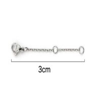 Ketten-Verlängerung silber 3cm aus Edelstahl Unisex