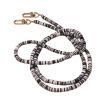 Handy-Kette Schwarz-Grau-Weiß 120cm lang Gummi Damen