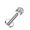 Piercing mit Kristall Silber aus Titan Unisex
