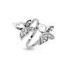Zehenring Schmetterling mit Stein Silber aus Messing Unisex