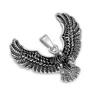 Anh&auml;nger Fliegender Adler Silber aus Edelstahl Unisex