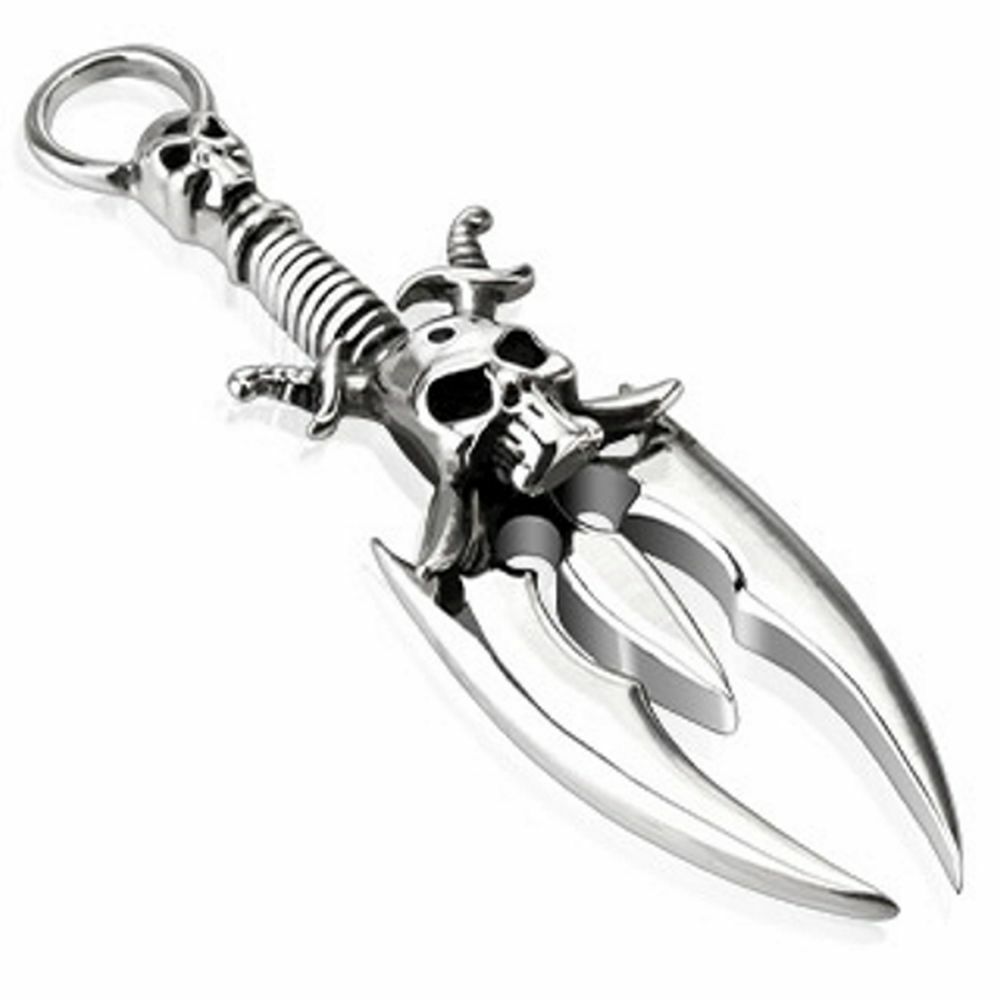 Anhänger Schwert Silber aus Edelstahl Unisex