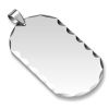 Anhänger Dog Tag Cut-Outs Silber aus Edelstahl Unisex